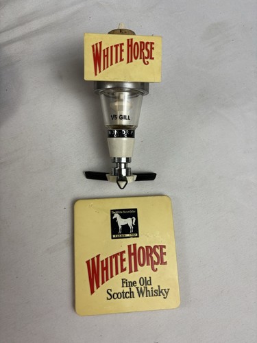 Vintage white horse - horse, scotch