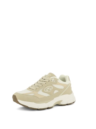 Sneakers stringate donna beige