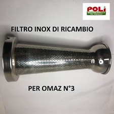 FILTRO INOX DI RICAMBIO OMAZ N°3 PER SPREMI POMODORO PASSAPOMODORO ELETTRICO