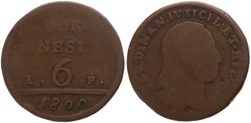 Italia napoli tornesi 1800 - -, 6