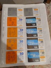Schede telefoniche ricariche Wind. 10 Schede usate Differenti 
