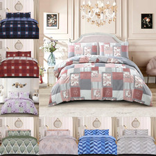 Set completo lenzuola lusso 4 pezzi copripiumino lenzuolo aderente federe confezione