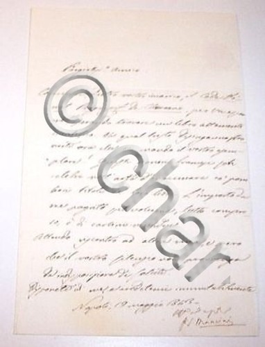 Autografo lettera stanislao - lettera,