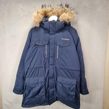 Montbell Parka Giacca Uomo XL 105 Blu Piumino Imbottito Giacca a Vento con Cappuccio