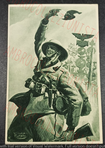 Cartolina militare battaglioni - militare,