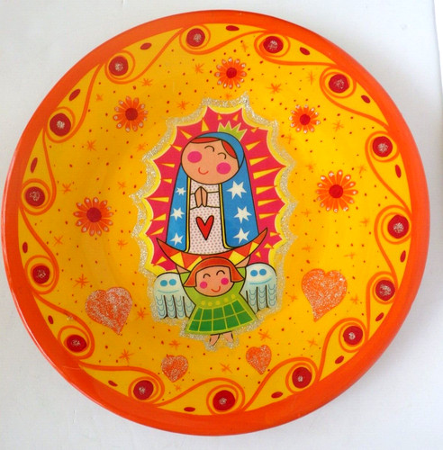 Piatto dipinto terracotta