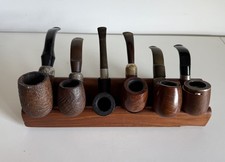 LOTTO SET 6 PIPE BREBBIA DIVERSI MODELLI VINTAGE DA COLLEZIONE CON ARGENTO