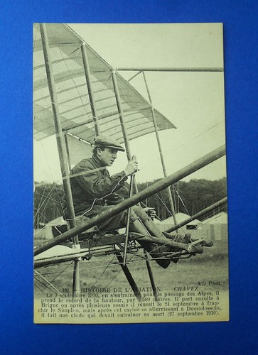 Cartolina aviazione aviatore - aviazione,