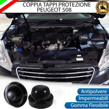 COPPIA TAPPO COPRIFARO CUFFIA IN GOMMA PEUGEOT 508 ANABBAGLIANTI LED