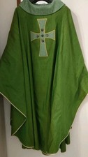 Casula verde in pura seta come da foto 