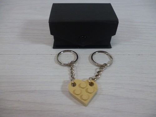Lego brick heart keyring for - brick,