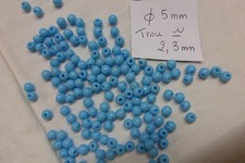 lot  1000 ancienne perle de Briare NAVAJO bleu turquoise 5mm......