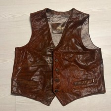 Gilet pelle Cobra uomo marrone
