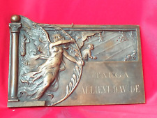 Antica Targa  in Bronzo  ALIEVI DAVIDE   1933   ottima conservazione