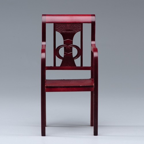 Modellino sedia legno rosso
