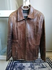 Giacca di pelle marrone