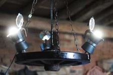 Lampadario artigianale, Lampadario di design, Lampadario rotondo, 