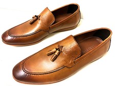 Nuovo Moda Marrone Mocassino Chiaro Pelle Scarpe Uomo Slip