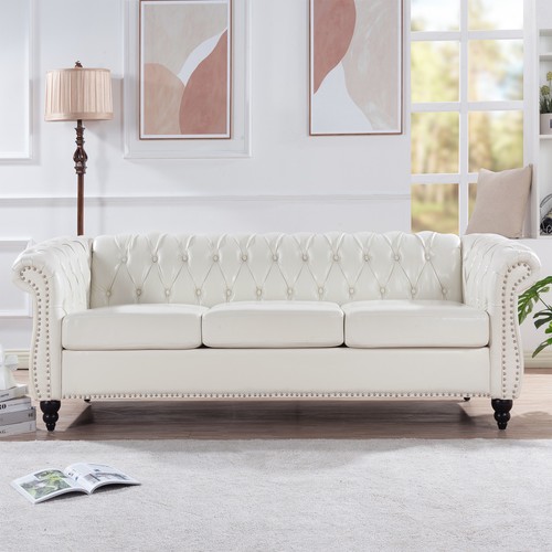 Rolled arm chesterfield - 84.65",