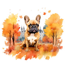 Bulldog francese cane auto