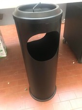 Posacenere portacenere bidone gettacarte tutto in metallo h.73cm diametro 25cm. 