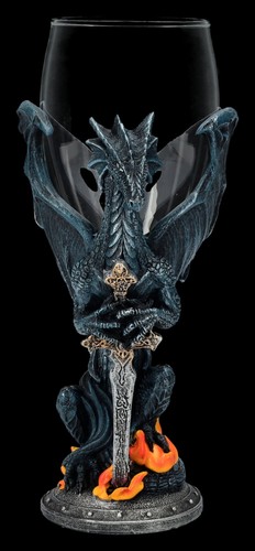 Calice vetro drago fire - di,