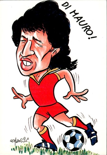 Cartolina caricatura calcio - cartolina,