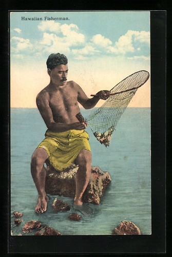 Pescatore hawaiano ritratto - hawaiano,,