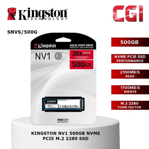 Kingston nv1 pcie nvme 500gb - pcie,