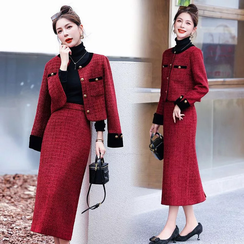 Completo donna rosso elegante - completo,