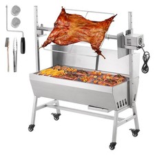Uimoso Barbecue per Agnello Griglia per Maialini da Truciolare Griglia per Arrosto a Spiedini 42W 61kg Arresto Elettrico