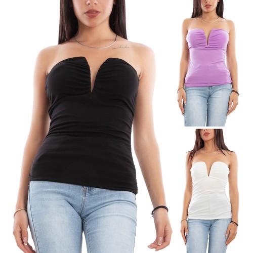 Bustino top donna fascia tubo