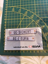 ADESIVO VINTAGE STICKER Kleber Elvia Con Grafica Di Targhe Svizzera