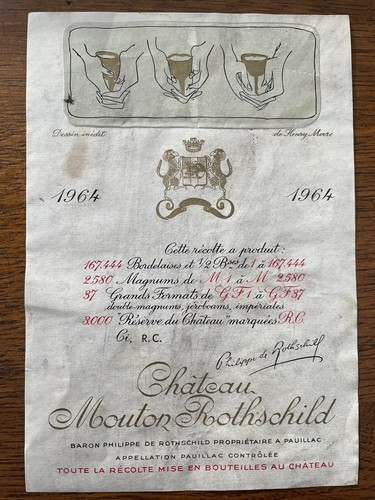 étiquette château mouton - château,
