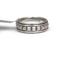 David Yurman da Uomo 8mm Piramide Fedina Argento Sterling Misura 10 – Autentico,