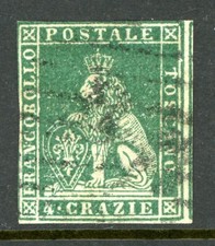 Italia 1851 Toscana 4cr Green