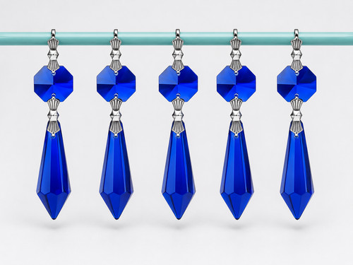 Cristalli vetro taglio blu - vetro,