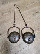 Coppia Lucerna lume da barca  ad olio in ottone  da appendere 2 PZ 