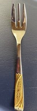 Set di 12 forchette da dessert vintage Inoxpran 18/10 Con Inserti In Oro