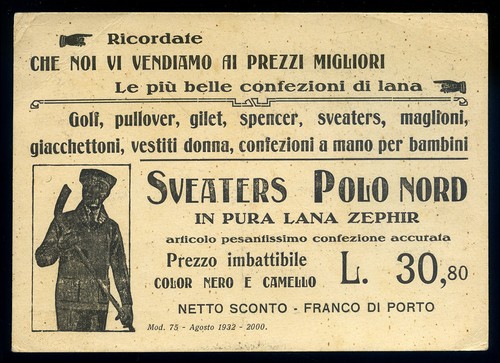 Cartolina pubblicitaria - cartolina,