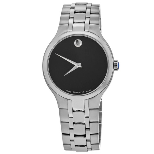 New movado museum black dial - new,