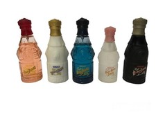 5 Boccette di profumo da esposizione in vetro da collezione Versace Jeans