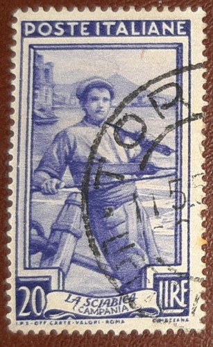 Francobollo italia lire la - italia, 20