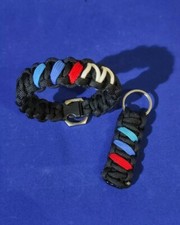 Bracciale + portachiavi  In Paracord BMW serie M edition Fatto a Mano su Misura 