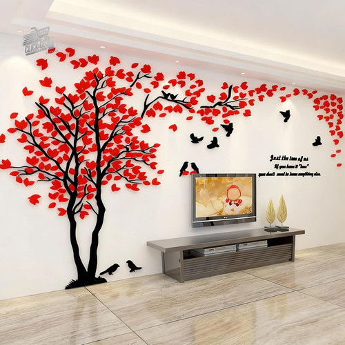 Adesivo parete albero - albero, 3d