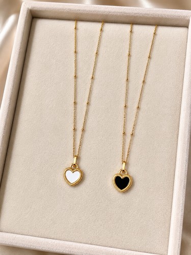 Collana cuore doppio lato - collana,
