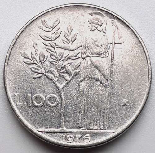 Italy 100 lire 1976 - lire, 1976-r