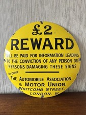 Vintage AA £2 Reward Domed