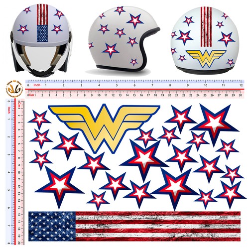 Adesivi casco stelle wonder