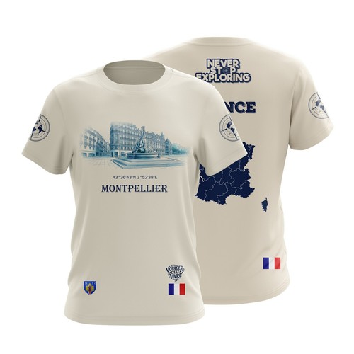 Shirt montpellier francia - t-shirt,
